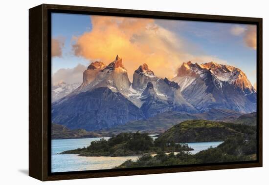 Chile, Patagonia, Torres Del Paine National Park (Unesco Site), Lake Peohe-Michele Falzone-Framed Premier Image Canvas