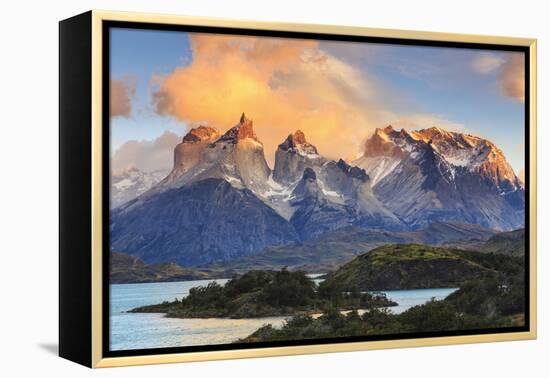 Chile, Patagonia, Torres Del Paine National Park (Unesco Site), Lake Peohe-Michele Falzone-Framed Premier Image Canvas