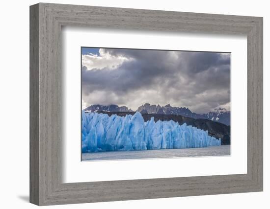 Chile, Patagonia, Torres del Paine NP. Blue Glacier and Mountains-Cathy & Gordon Illg-Framed Photographic Print