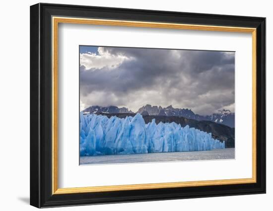 Chile, Patagonia, Torres del Paine NP. Blue Glacier and Mountains-Cathy & Gordon Illg-Framed Photographic Print