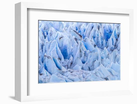 Chile, Patagonia, Torres del Paine NP. Close-up of Blue Glacier-Cathy & Gordon Illg-Framed Photographic Print