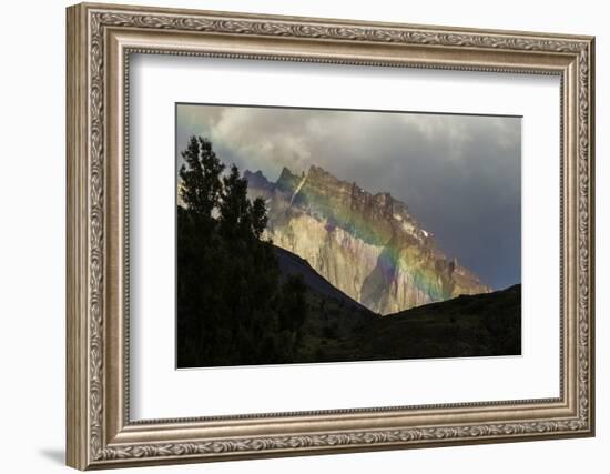 Chile, Patagonia, Torres del Paine NP. Green Rainbow and Mountain-Cathy & Gordon Illg-Framed Photographic Print