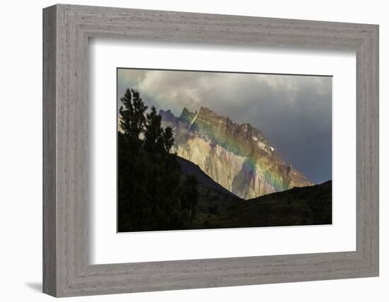 Chile, Patagonia, Torres del Paine NP. Green Rainbow and Mountain-Cathy & Gordon Illg-Framed Photographic Print