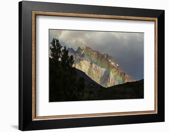 Chile, Patagonia, Torres del Paine NP. Green Rainbow and Mountain-Cathy & Gordon Illg-Framed Photographic Print