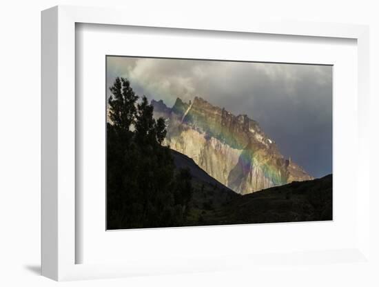 Chile, Patagonia, Torres del Paine NP. Green Rainbow and Mountain-Cathy & Gordon Illg-Framed Photographic Print