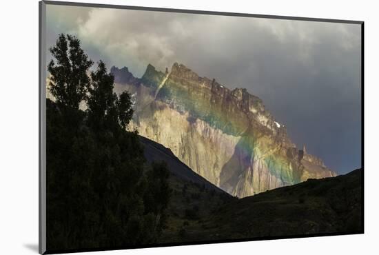 Chile, Patagonia, Torres del Paine NP. Green Rainbow and Mountain-Cathy & Gordon Illg-Mounted Photographic Print