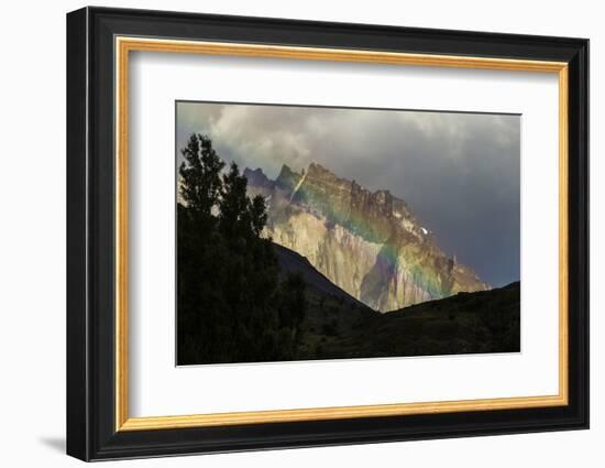 Chile, Patagonia, Torres del Paine NP. Green Rainbow and Mountain-Cathy & Gordon Illg-Framed Photographic Print