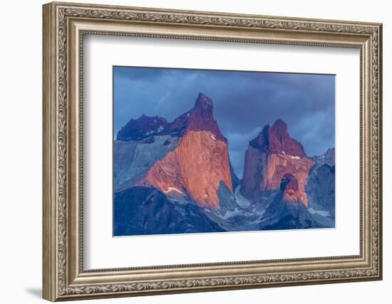 Chile, Patagonia, Torres del Paine NP. the Horns Mountains at Sunrise-Cathy & Gordon Illg-Framed Photographic Print