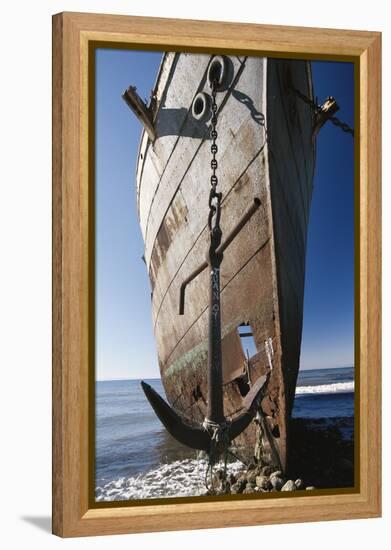 Chile, Punta Arenas, Shipwreck of Lonsdale Port Area-Walter Bibikow-Framed Premier Image Canvas