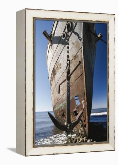 Chile, Punta Arenas, Shipwreck of Lonsdale Port Area-Walter Bibikow-Framed Premier Image Canvas