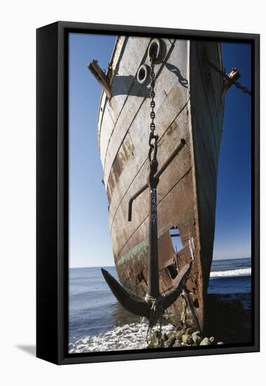 Chile, Punta Arenas, Shipwreck of Lonsdale Port Area-Walter Bibikow-Framed Premier Image Canvas