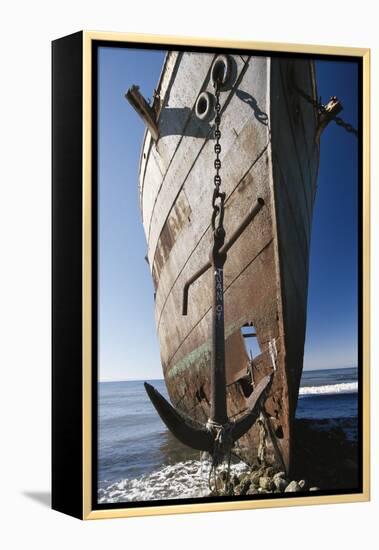 Chile, Punta Arenas, Shipwreck of Lonsdale Port Area-Walter Bibikow-Framed Premier Image Canvas