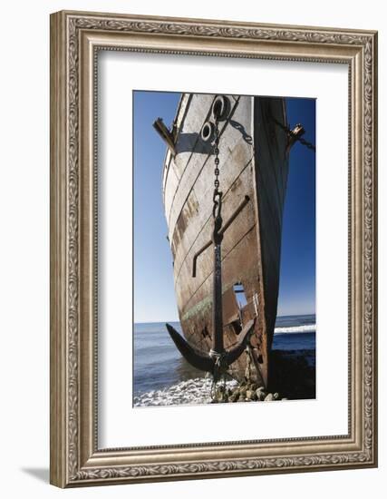 Chile, Punta Arenas, Shipwreck of Lonsdale Port Area-Walter Bibikow-Framed Photographic Print