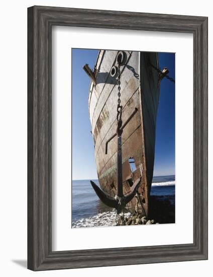 Chile, Punta Arenas, Shipwreck of Lonsdale Port Area-Walter Bibikow-Framed Photographic Print