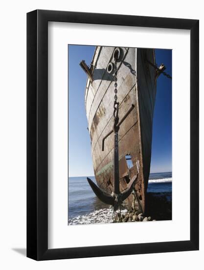 Chile, Punta Arenas, Shipwreck of Lonsdale Port Area-Walter Bibikow-Framed Photographic Print