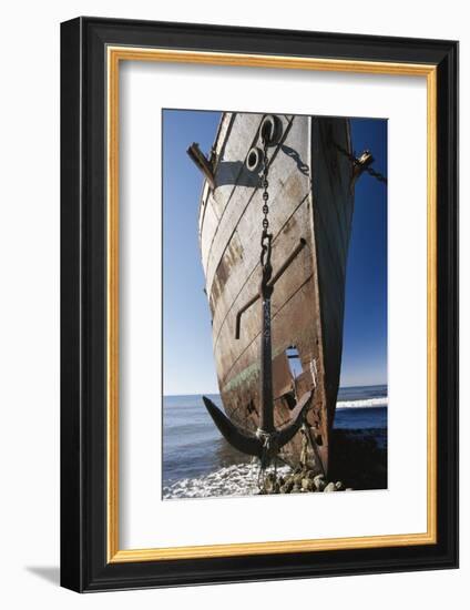 Chile, Punta Arenas, Shipwreck of Lonsdale Port Area-Walter Bibikow-Framed Photographic Print