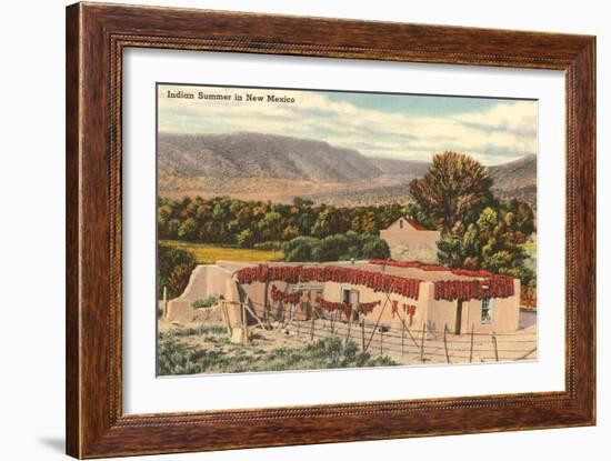 Chile Ristras Drying, New Mexico-null-Framed Art Print