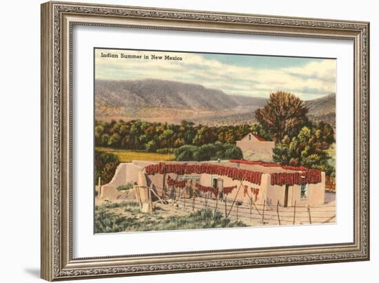 Chile Ristras Drying, New Mexico-null-Framed Premium Giclee Print