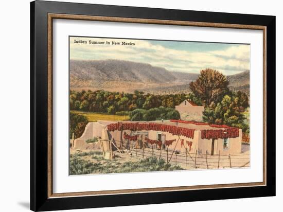 Chile Ristras Drying, New Mexico-null-Framed Premium Giclee Print