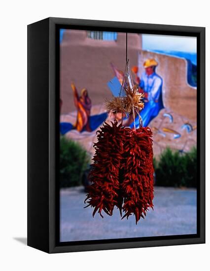 Chile Ristras of Taos, New Mexico-George Oze-Framed Premier Image Canvas
