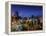 Chile, Santiago, Plaza De Armas and Metropolitan Cathedral, Elevated View, Dusk-Walter Bibikow-Framed Premier Image Canvas