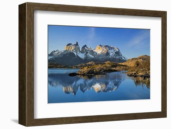 Chile, Torres Del Paine, Magallanes Province, Torres Del Paine National Park and Paine Massif-Nigel Pavitt-Framed Photographic Print