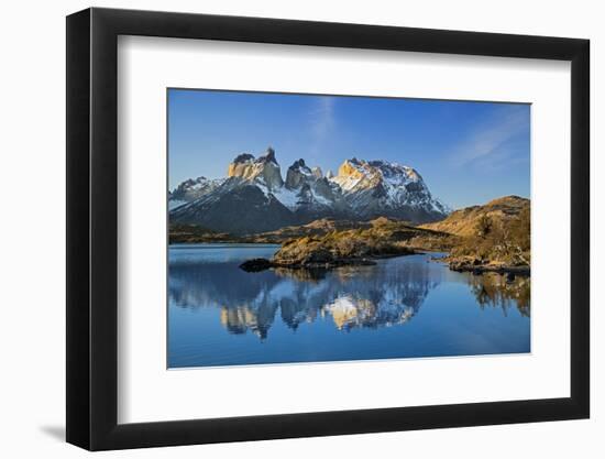 Chile, Torres Del Paine, Magallanes Province, Torres Del Paine National Park and Paine Massif-Nigel Pavitt-Framed Photographic Print