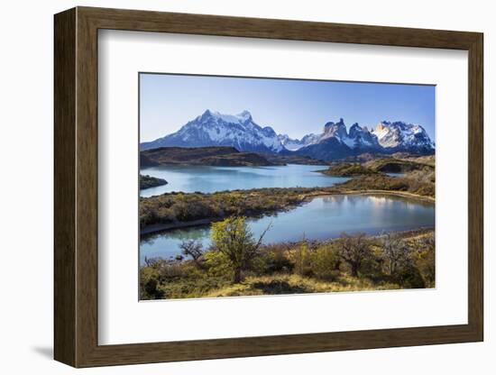 Chile, Torres Del Paine, Magallanes Province, Torres Del Paine National Park and Paine Massif-Nigel Pavitt-Framed Photographic Print