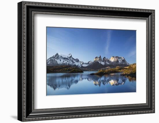 Chile, Torres Del Paine, Magallanes Province, Torres Del Paine National Park and Paine Massif-Nigel Pavitt-Framed Photographic Print