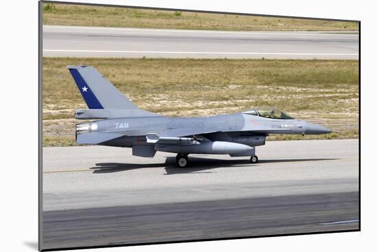 Chilean Air Force F-16A Taxiing at Natal Air Force Base, Brazil-Stocktrek Images-Mounted Photographic Print