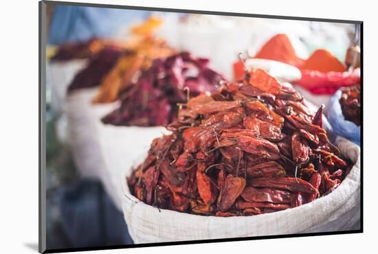 Chili Peppers, Campesino Market (Mercado Campesino), Sucre, Bolivia, South America-Matthew Williams-Ellis-Mounted Photographic Print