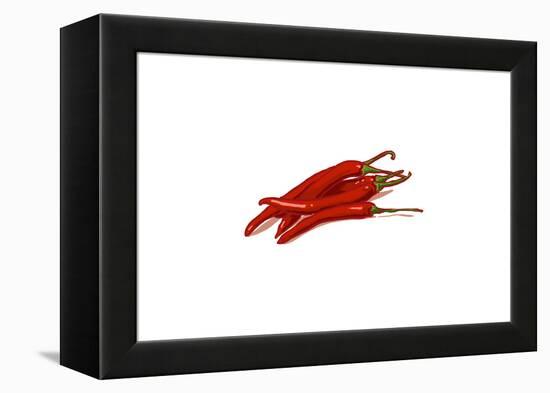 Chili Peppers - Icon-Lantern Press-Framed Stretched Canvas