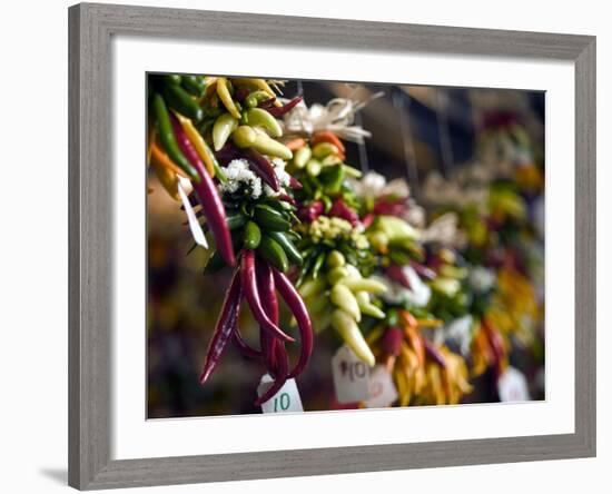 Chili Peppers in Pike Place Market, Seattle, WA-Walter Bibikow-Framed Photographic Print