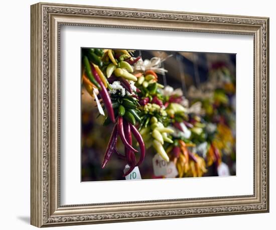 Chili Peppers in Pike Place Market, Seattle, WA-Walter Bibikow-Framed Photographic Print