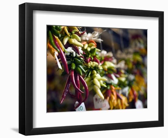 Chili Peppers in Pike Place Market, Seattle, WA-Walter Bibikow-Framed Photographic Print