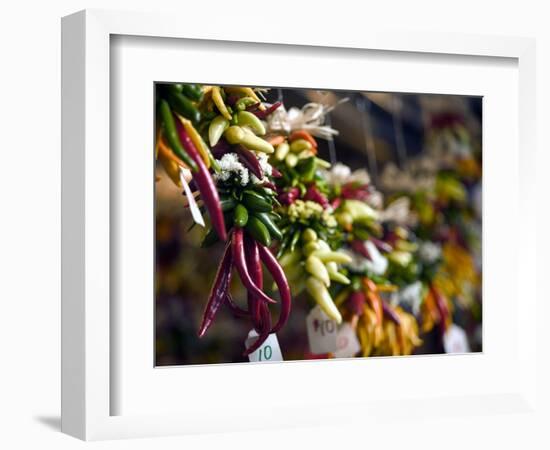 Chili Peppers in Pike Place Market, Seattle, WA-Walter Bibikow-Framed Photographic Print