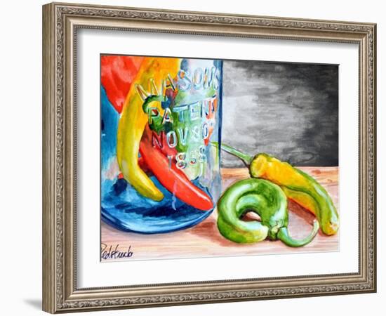 Chili Peppers-Jennifer Redstreake Geary-Framed Art Print