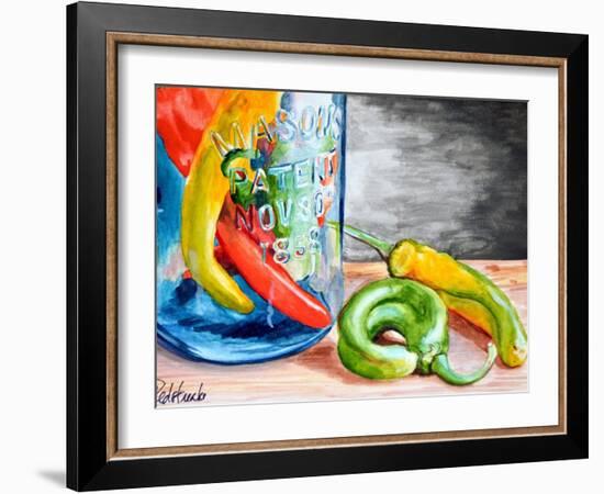 Chili Peppers-Jennifer Redstreake Geary-Framed Art Print