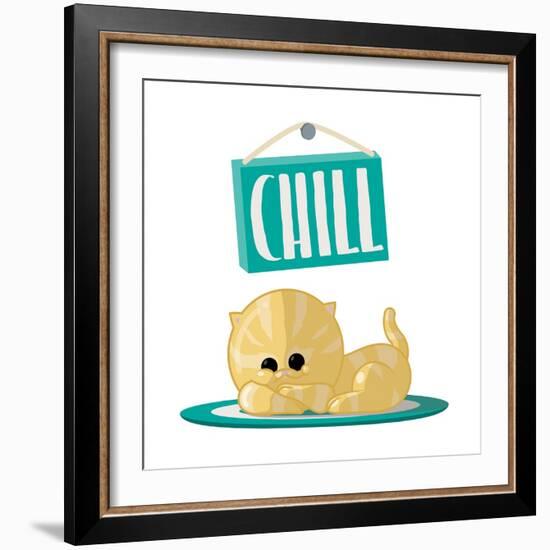 Chill White-Jace Grey-Framed Art Print