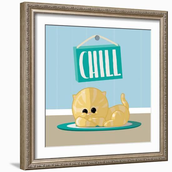 Chill-Jace Grey-Framed Art Print