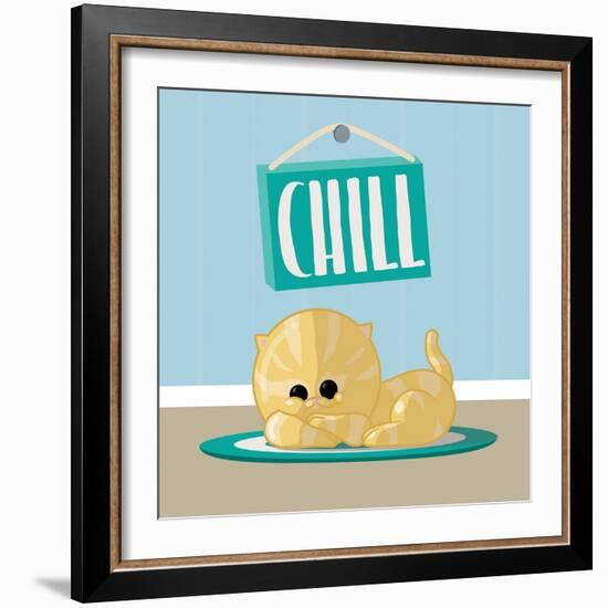 Chill-Jace Grey-Framed Art Print