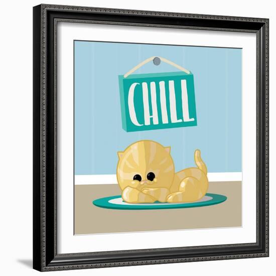 Chill-Jace Grey-Framed Art Print