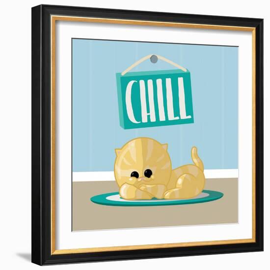 Chill-Jace Grey-Framed Art Print