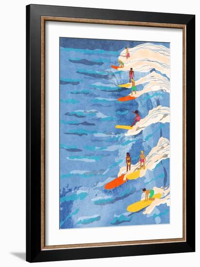 Chilled Surfing-Raissa Oltmanns-Framed Giclee Print