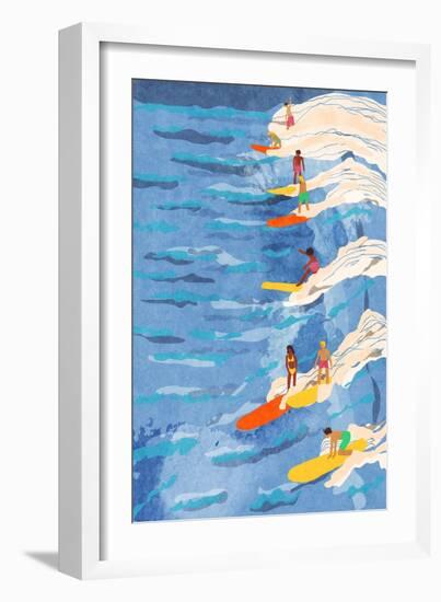 Chilled Surfing-Raissa Oltmanns-Framed Giclee Print