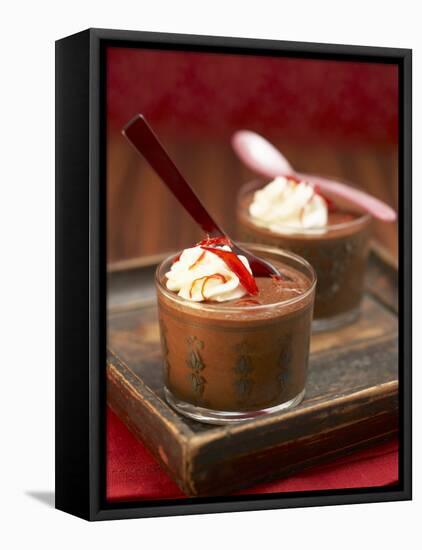 Chilli Chocolate Mousse in Two Glasses-Marc O^ Finley-Framed Premier Image Canvas