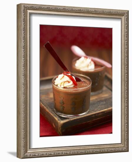 Chilli Chocolate Mousse in Two Glasses-Marc O^ Finley-Framed Photographic Print