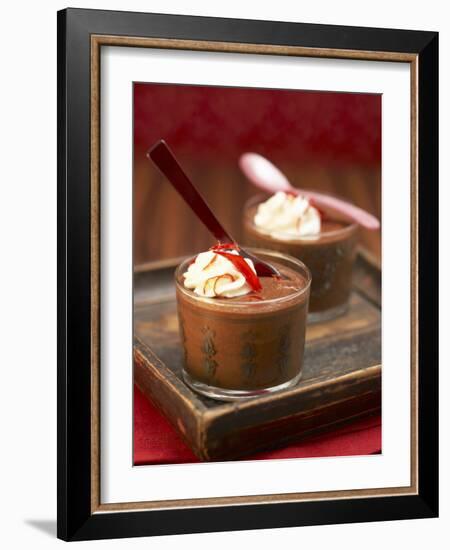 Chilli Chocolate Mousse in Two Glasses-Marc O^ Finley-Framed Photographic Print