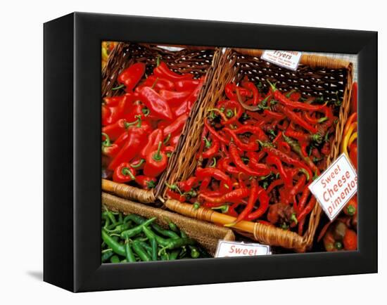 Chilli Peppers, Ferry Building Farmer's Market, San Francisco, California, USA-Inger Hogstrom-Framed Premier Image Canvas