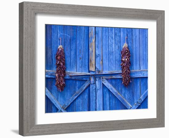 Chilli Ristra Hanging in Old Town Albuquerque, New Mexico-Michael DeFreitas-Framed Photographic Print